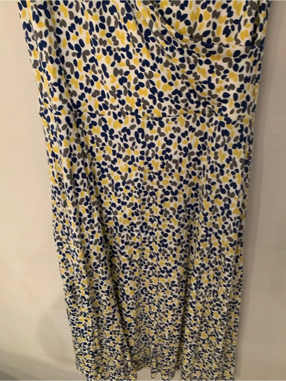 Boden Yellow & Blue Floral Wrap-Effect Midi Sun Dress UK10/US 6 no flaw - Picture 4 of 7